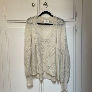 Cream Embroidered Sweater